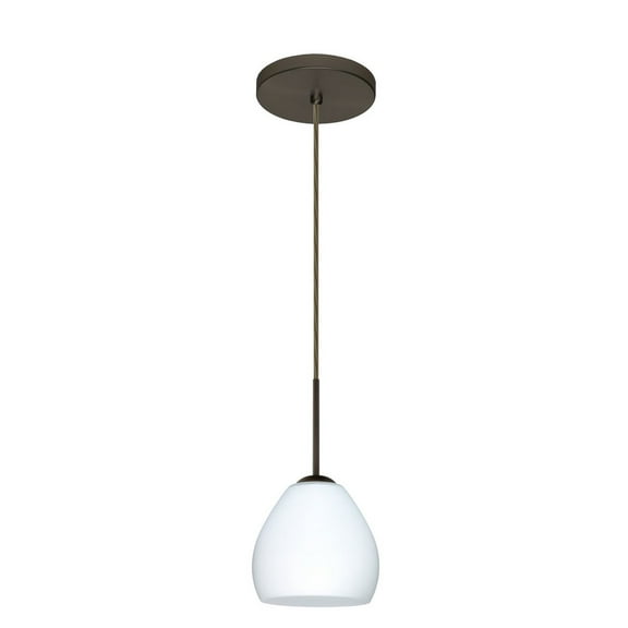 Besa Lighting 1Bt-412207 Bolla 1 Light Cord-Hung Mini Pendant - Bronze