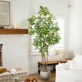 thumbnail image 3 of Nearly Natural Sumac Artificial Potted Tree - 8' - Green, 3 of 7