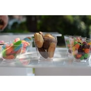 Crown Display 40 Clear Plastic Mini Square Dessert Cups - 3.6 oz