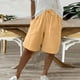 thumbnail image 4 of Pantalones Cortos Casuales de Color Sólido Capri, Mezcla Cómoda de Poliéster para el Hogar Y el Uso Diario, 4 of 9