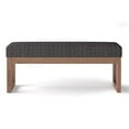 thumbnail image 2 of SIMPLIHOME Milltown 44 inch Wide Rectangle Large Ottoman Bench Ebony Footrest Stool, Tweed Look Polyester Fabric for Living Room, Bedroom, Contemporary Modern, 2 of 5