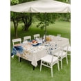 thumbnail image 4 of Outdoor Tablecloth with Umbrella Hole for Patio/Picnic/Party/Camping, Navy Blue Spring Floral Waterproof Table Cloth Rectangle Table Cover Washable, Farmhouse Butterfly Rustic (60"x 120"), 4 of 8