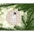 thumbnail image 2 of Merry Christmas White Boxer Cooper Ceramic Ornament 2.8 in x 2.8 in, 2 of 3