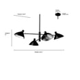 thumbnail image 2 of 12804-MB Millennium Lighting Warhol - 4 Light Chandelier-9 Inch Tall and 34.5 Inch Wide, 2 of 7