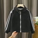 thumbnail image 2 of Chaqueta de terciopelo de orquídea para niños y niñas de mediana edad, para otoño e invierno, gruesa y cálida, con cuello vertical, 2 of 5