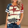 thumbnail image 2 of WZXFASHION Hauts pour Femmes Mode T-Shirts à Manches 3/4 à Col Rond Chemises Décontractées Tendance Blouses Imprimées T-Shirts à devant Plissé jusqu'à 50 % de Rabais T-shirt à Manches Courtes pour Femme, 2 of 5