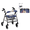 Christmas Santa Claus Print, variant on Chririnla 3 Pieces Set Easy to Install Walker Accessory Set, Seat Cover, Backrest Cover and under seat Storage Bag, Polyester Washable Covers for Rollator Walkers