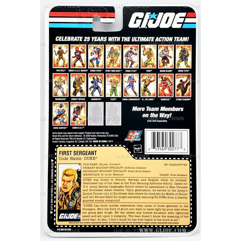 G.I. Joe 25th Anniversary First Sergeant Duke Action Figure 2008