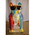 thumbnail image 2 of Nifao Giant Graffiti Looking British Bulldog with Glasses Resin Statue – Garden Outdoor Decor Sculpture, 29"L x 50"W x 50"H, 2 of 12