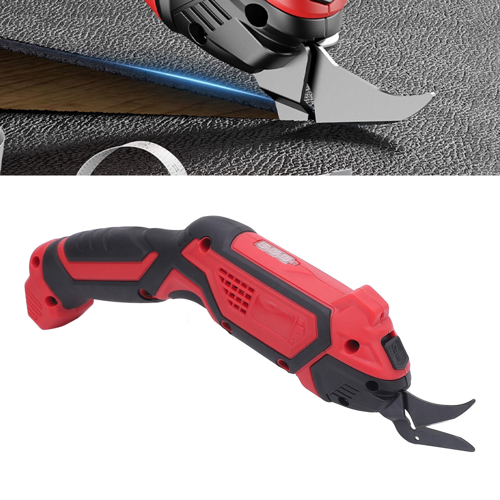 Yajisi Cordless Electric Fabric Scissors, 2 Tungsten Blades, 3‑Hour Battery, LED Light, Ergonomic Grip, Ideal for Leather, Fabric, Carpet