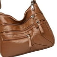 thumbnail image 3 of Crossbody Bags Soft PU Leather Women Shoulder Bag Handbag Purse for Travel Brown, 3 of 6