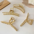 thumbnail image 4 of Korean Style Ins Large Gold Metal Shark Gripper Hair Clip, 4 of 5