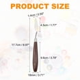 thumbnail image 2 of Palette Knife Painting Tool 1.77 x 0.55 Stainless Steel Art Spatula Pallet knife Scrapers Tools with Beech Wood Handle for Acrylic Oil Canvas Mixing Spreading, Red/Silver, 2 of 7