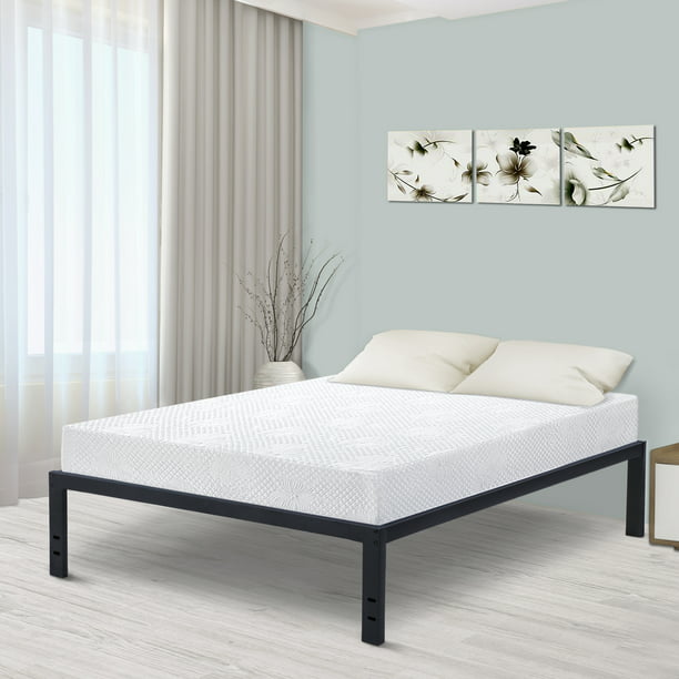 Modern Dura Steel Slat Bed Frame, 18 Platform Bed Frame