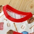 thumbnail image 5 of Toddler Boy Summer Clothes Independence Day Gentleman Children Set Toddler Boys Summer Short Sleeve Shirts and Shorts Two Piece Baby Outfits Red 2 Years-3 Years, 5 of 7