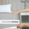 thumbnail image 2 of CGK Linens Extra Deep Pocket Single Fitted Sheet Only - California King Size Wrinkle-Resistant & Comfy Bottom Sheet, Fits 18"-24" Mattresses, Light Gray, 2 of 6
