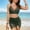 Amry Green, variant on BOBOGOJP Womens High Waisted Bikini Sets Tummy Control Swimsuits Curvy Mesh Swim Skirt Dark Green for Size XL
