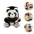 thumbnail image 2 of FELTECHELECTR Muñeca con forma de panda novedosa, panda decorativa con sombrero de doctor, juguete de panda para niños, juguete para niños, 2 of 6