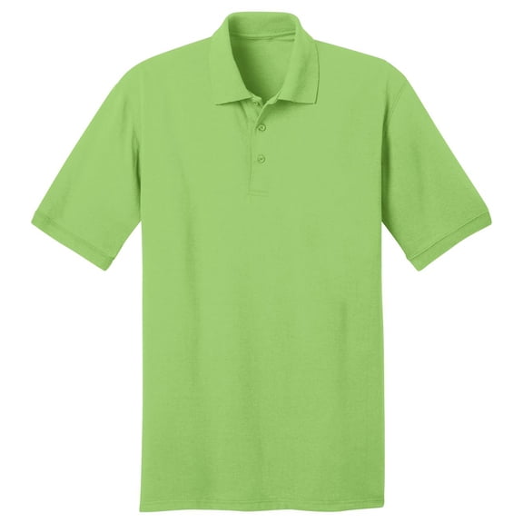 Port & Company Men's Ring Spun Pique Polo Lime Size Medium