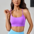 thumbnail image 2 of Mujeres de color sólido cuatro filas ajustable inalámbrico sujetador doble hombro yoga deportes sujetador a prueba de choques, ejercicio deportes sujetadores para mujeres, 2 of 7