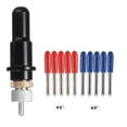 thumbnail image 1 of Bgsha 10pcs 45 and 60 Degree Steel Blades + Black Blade Holder For Roland Vinyl Cutter, 1 of 8