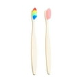 thumbnail image 1 of 2PCS Bamboo Toothbrush Vintage Natural Wood Toothbrush Nylon Bristle Toothbrush, 1 of 10