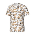 thumbnail image 5 of Vsdgher Dachshund Dog Puppy Print Men's Dry Fit Mesh Athletic Shirts Moisture Wicking Tennis T-Shirt Tops, 5 of 9