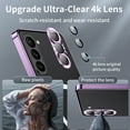 thumbnail image 3 of ELEHOLD for Samsung Galaxy S23 Luxury Plating Case Ultra Slim Thin Compatible with MagSafe Charging Camera Lens Protection Metal Frame Shockproof Anti-Scratch Case,Purple, 3 of 9
