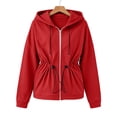 thumbnail image 5 of Cekizud Womens Hoodies Casual Sporty Fashion Hooded Full Zip Long Sleeve Sweatshirt Jacket, Sizes S-2XL, 5 of 5