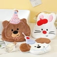 thumbnail image 2 of 1 unidad, toalla de mano colgante con forma de corazón de niña bonita de animal de dibujos animados for el hogar, baño, cocina, toalla de mano absorbente, trapo de oso cachorro, 2 of 2