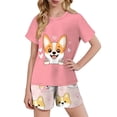 thumbnail image 2 of Kids Girls Fashion Cute Print Loose Short Sleeve Top Shorts Set Homewear Set, 2 of 9