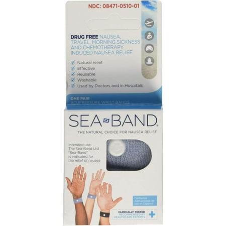 Sea-Band Adult Reusable & Washable Wristband Natural Nausea Relief, 1Ct