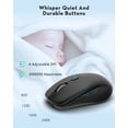 thumbnail image 4 of Samsers Wireless Keyboard and Mouse Combo, Ultra Slim Rechargeable Dual-Mode (Bluetooth 5.0x2 +2.4G) Silent Keyboard and Mouse Set, Multi-Device Full, 4 of 7