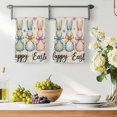 thumbnail image 3 of Easter Bunny Kitchen Towels Set of 3, Spring Watercolor Polka Dot Flower Plaid Beige Absorbent Dish Towels for Kitchen, Microfiber Hand Towel, Quick Drying Tea Towel for Cleaning Dishcloths, 3 of 7