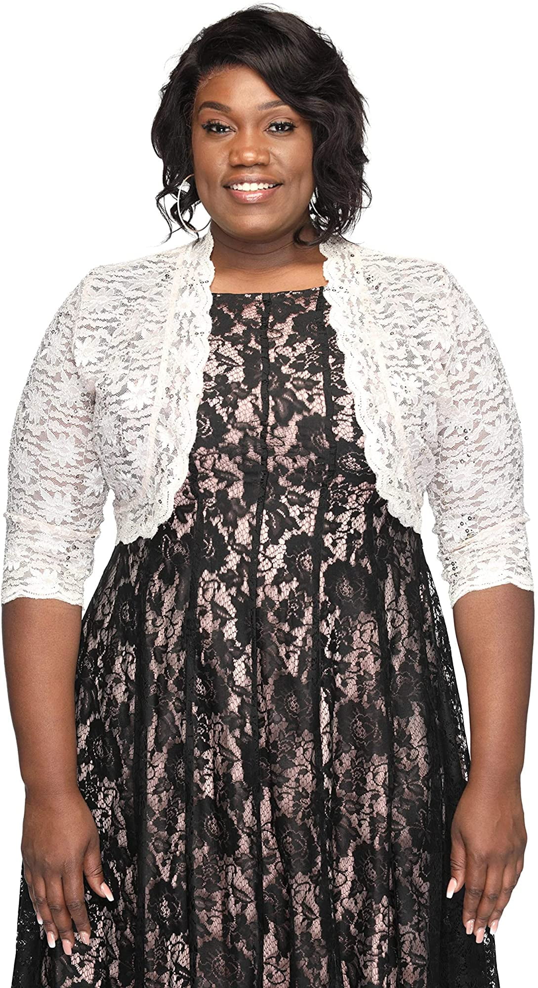 black lace bolero plus size