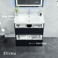 thumbnail image 4 of Eviva Luna 32" Dark Grey Wallmount Bathroom Vanity with Integrated Porcelain Sink, 4 of 5