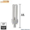 thumbnail image 2 of Sylvania 21117 60-Watt Equivalent T4 Energy Saving CFL Light Bulb Warm White, 2 of 4