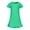 Green, variant on Girls Short Sleeve Crewneck Dress Slim Fit Stretchy A-Line Dress with Ruffle Hem Summer Casual Basic Mini Dress Size for 18M-14Y