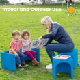 thumbnail image 5 of ECR4Kids Tri-Me Table and Cube Chair Play Set, Multipurpose Furniture, Blue, 3-Piece, 5 of 9