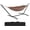 Multicolor rainbow stripes, variant on Riedhoff Double Hammock 107.5 x 42.9 x 39.3", for 2-Persons, with Steel Stand, Multicolor