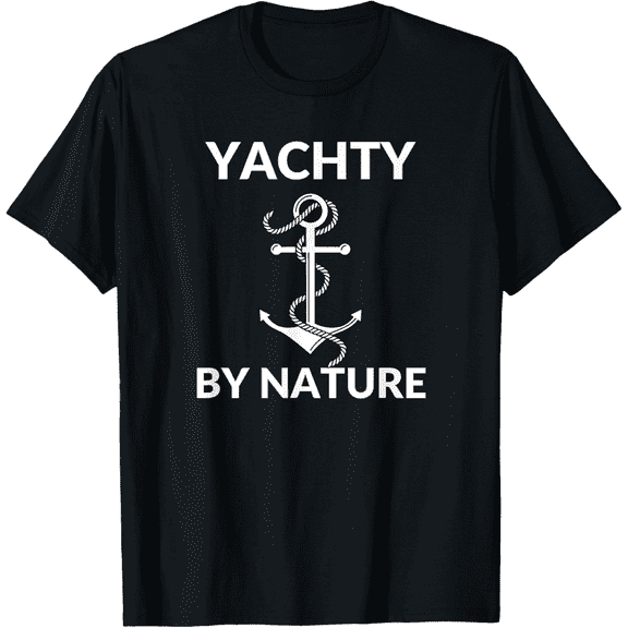 Yachting By Nature Fun – Boat Anchor Men’s T-Shirt