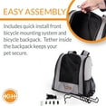 thumbnail image 4 of K&H Pet Products Travel Bike Backpack for Pets Gray 9.5 X 14 X 15.75 Inches, 4 of 7