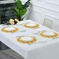thumbnail image 7 of Brown Stripes Round Placemats Washable Placemats Non-Slip Heat-Resistant Table Place Mats for Dining Kitchen Holiday Party Table 15.4"-1PCS Home Decor, 7 of 7