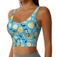 thumbnail image 5 of Sports Bra For Women, Blue Lemon Juice Sports Bras For Women High Support, Workout Tank Tops Woman With Removable Cups, 5 of 8