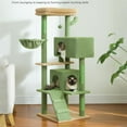 Pefilos 56" Multi-Level Cat Tree Tower for Large Cats with Top Perch, Hammock, Climbing Ladder and 2 Condos, Cat Tree House for Multiple Cats, Green Pefilos 56" Multi-Level Cat Tree Tower for Large Cats with Top Perch, Hammock, Climbing Ladder and 2 Condos, Cat Tree House for Multiple Cats, Green