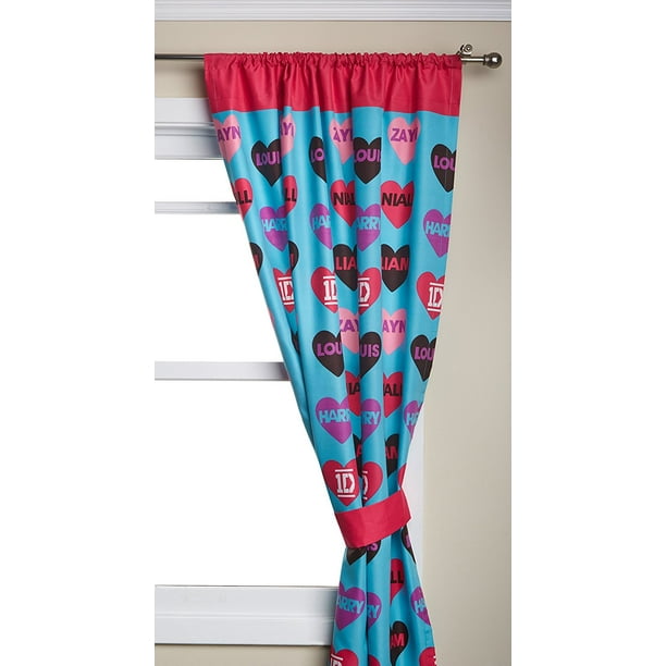 One Direction Dots Window Panels Curtains Ds Set Of 2 Tie Backs 100 Polyester By Global Entertainment Com One Direction Dots Window Panels, One Direction Window Curtains