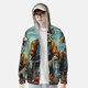 thumbnail image 2 of Balery Skeleton Chef BBQ Scene Sudadera ligera de manga larga con capucha y protección solar UPF 50+ para hombre y mujer, ideal para pesca y running-3X-Large, 2 of 7