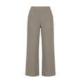 thumbnail image 4 of Outfmvch Cotton Capri Pants for Women Lounge Sweatpants Pull On Pants Straight Leg Drawstring Pedal Pushers for Women Paper Bag Pants Hiking Capris for Women Wide Leg Palazzo Yoga Sweatpants Beige L, 4 of 9