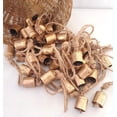 thumbnail image 2 of HIGHBIX 4cm Small Vintage Rustic Lucky Tin Metal Cow Bells Handmade Christmas Décor Bells on Jute Rope (30, Cone-Cylinder), 2 of 5
