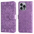 thumbnail image 3 of Funda tipo cartera GANGXUN para iPhone 16 Pro , diseño girasol, cuero PU, soporte, cierre magnético, tarjetero, 3 of 5